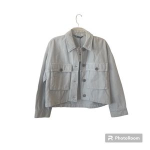 NWT Zara Oversized Denim Jacket Sky Blue Size US-M